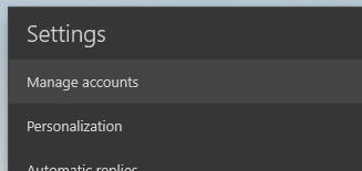 Windows 10 Mail Settings