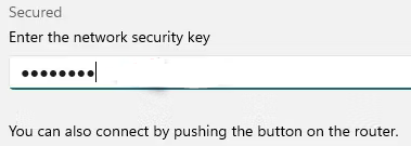 Windows 11 WiFi Security Key