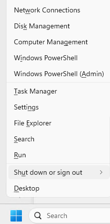 Windows 11 Start Menu Right Click Options