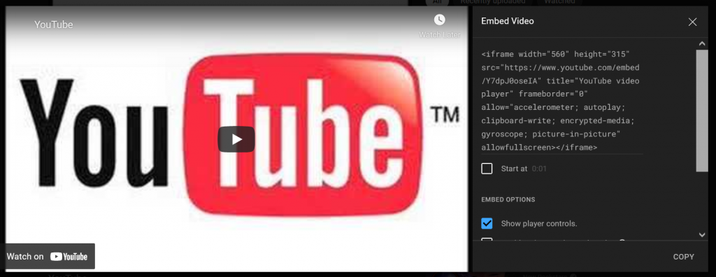 RQS Youtube Embed Code