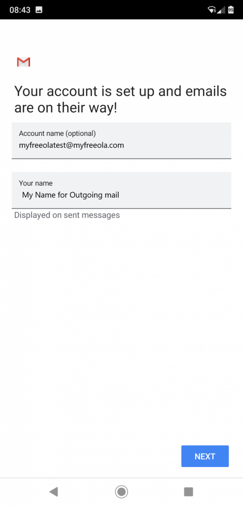 Your account is set up Android 10 Your account is set up Android 10