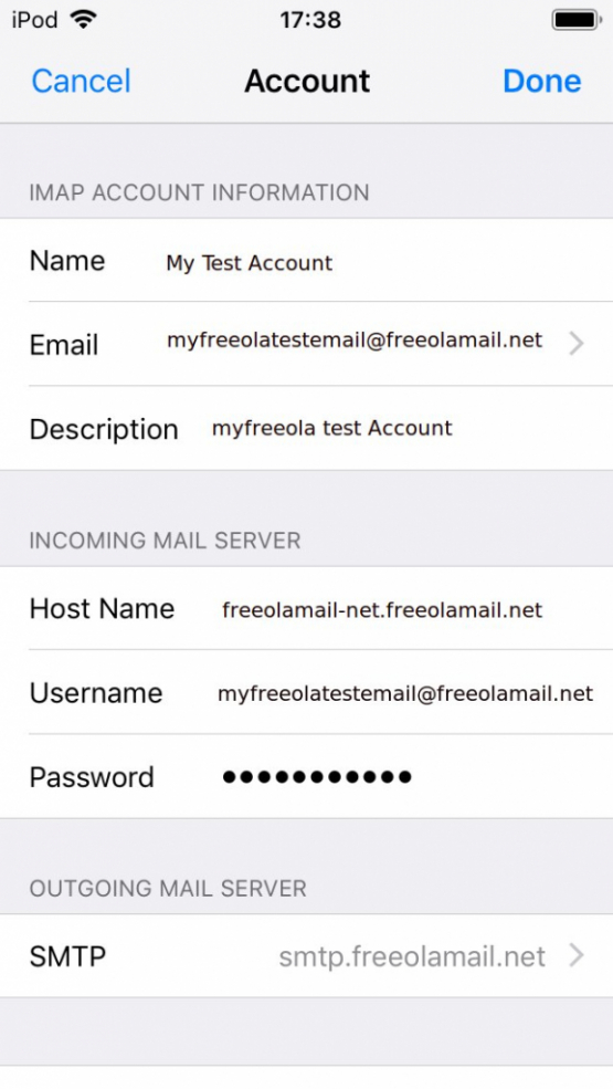 how to set outgoing mail server on ipad