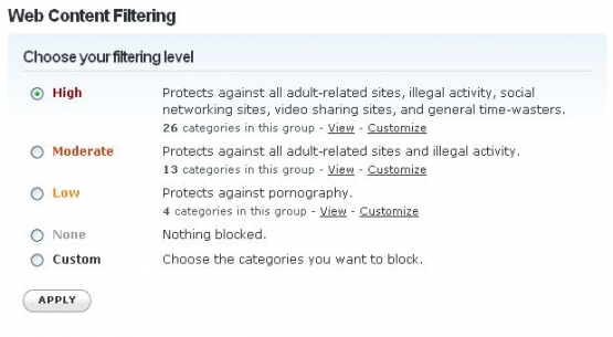 OpenDNS Filtering OpenDNS Filtering
