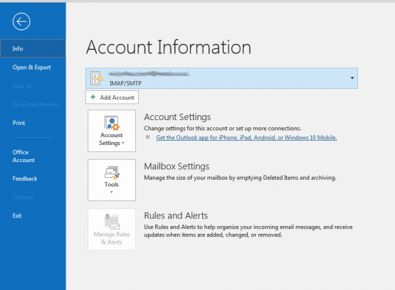 how to manually add email account in outlook 2016