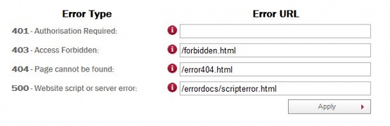Freeola VIP+ Custom Error Pages