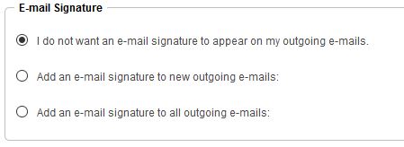 Freeola Webmail Email Signature Email Signature Options