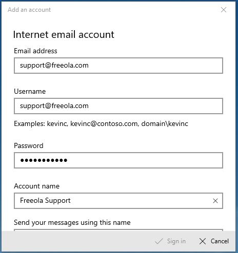 Internet Email Account Settings Internet Email Account Windows Mail
