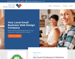 Screenshot of the 20 20 Web Design homepage