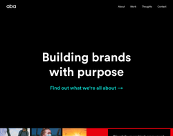 Screenshot of the ABA-Design homepage