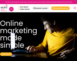 Screenshot of the Activ Digital Marketing homepage