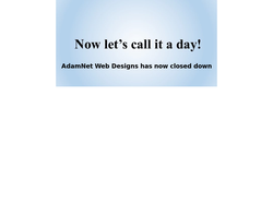 Screenshot of the AdamNet Web Designs homepage