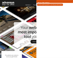 Screenshot of the Advansys Limited homepage