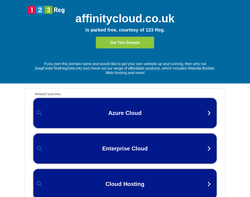 Screenshot of the Affinity Cloud homepage