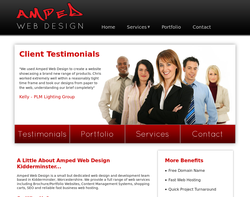 Screenshot of the Amped - Christopher Powell homepage