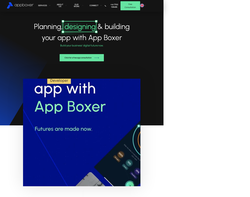 Screenshot of the App boxer homepage