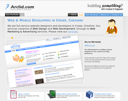 Screenshot of the Arclid.com homepage