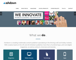 Screenshot of the Ashdown.co.uk homepage