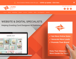 Screenshot of the Aura Web Designers homepage