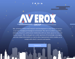 Screenshot of the Averox UK homepage