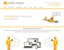 Screenshot of the A Weller Design homepage