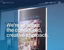 Screenshot of the Barques Design Ltd homepage