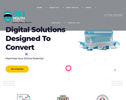 Screenshot of the BCS Web Design homepage