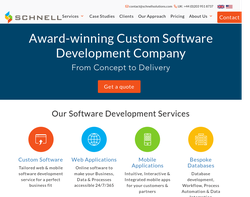 Screenshot of the Schnell Solutions Limited homepage