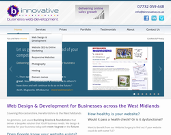 Screenshot of the B Innovative - Chris Taylor homepage