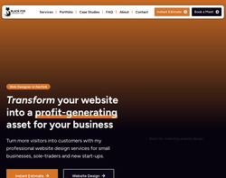 Screenshot of the Black Fox Marketing homepage
