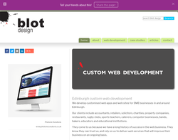 Screenshot of the Blot Design homepage