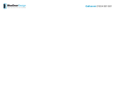 Screenshot of the Blue Door Design homepage