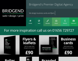 Screenshot of the Bridgend Web Design homepage