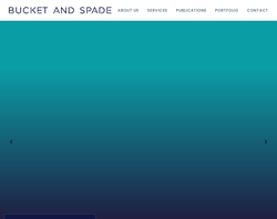 Screenshot of the Bucket and Spade  homepage