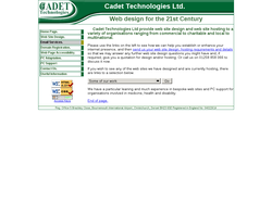 Screenshot of the Cadet Technologies Ltd homepage