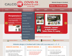 Screenshot of the Calco UK homepage