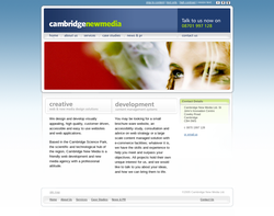 Screenshot of the Cambridge New Media Ltd. homepage
