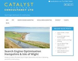 Screenshot of the Catalyst Internet Consultancy homepage