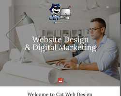 Screenshot of the Cat Web Design homepage