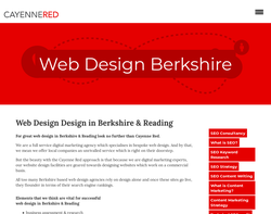 Screenshot of the Cayenne Red - Web Design Berkshire homepage