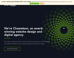 Screenshot of the Chameleon Studios Ltd homepage