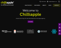 Screenshot of the Chilliapple Limited homepage