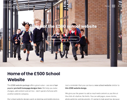 Screenshot of the Content Caretaker School Website Design homepage