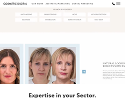 Screenshot of the Cosmetic Digital homepage