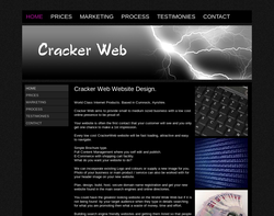 Screenshot of the Crackerweb homepage
