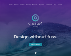 Screenshot of the Create4.design homepage