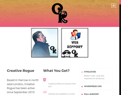 Screenshot of the Creative Rogue homepage