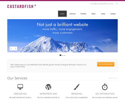 Screenshot of the custardfish homepage