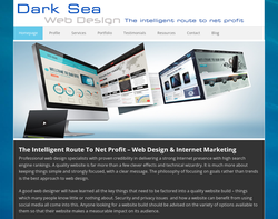 Screenshot of the Dark Sea Web Design Limited  homepage