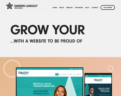 Screenshot of the Darren Langley Web Design  homepage