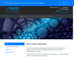 Screenshot of the Datrim Web Design Ltd homepage